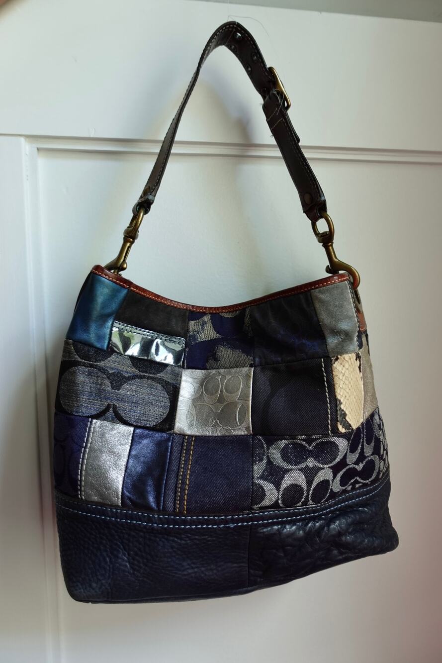 Coach Denim Patchwork Tote Bag